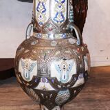 Vase potiche  en ceramique et argent orientaliste Maroc