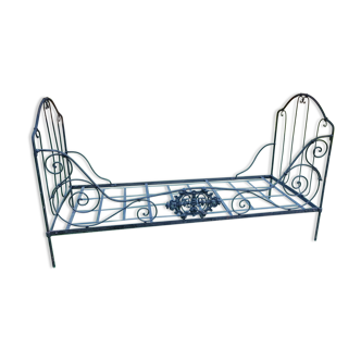 Bench bed metal fine XIX th 1 place 80 x 190