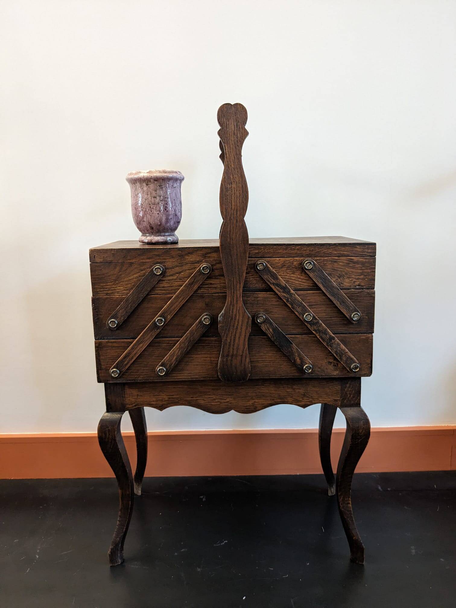 Light purple glazed ceramic vase