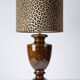 Vintage Italian lamp in pyrite ceramic, 1970s-1980s Hollywood Regency.