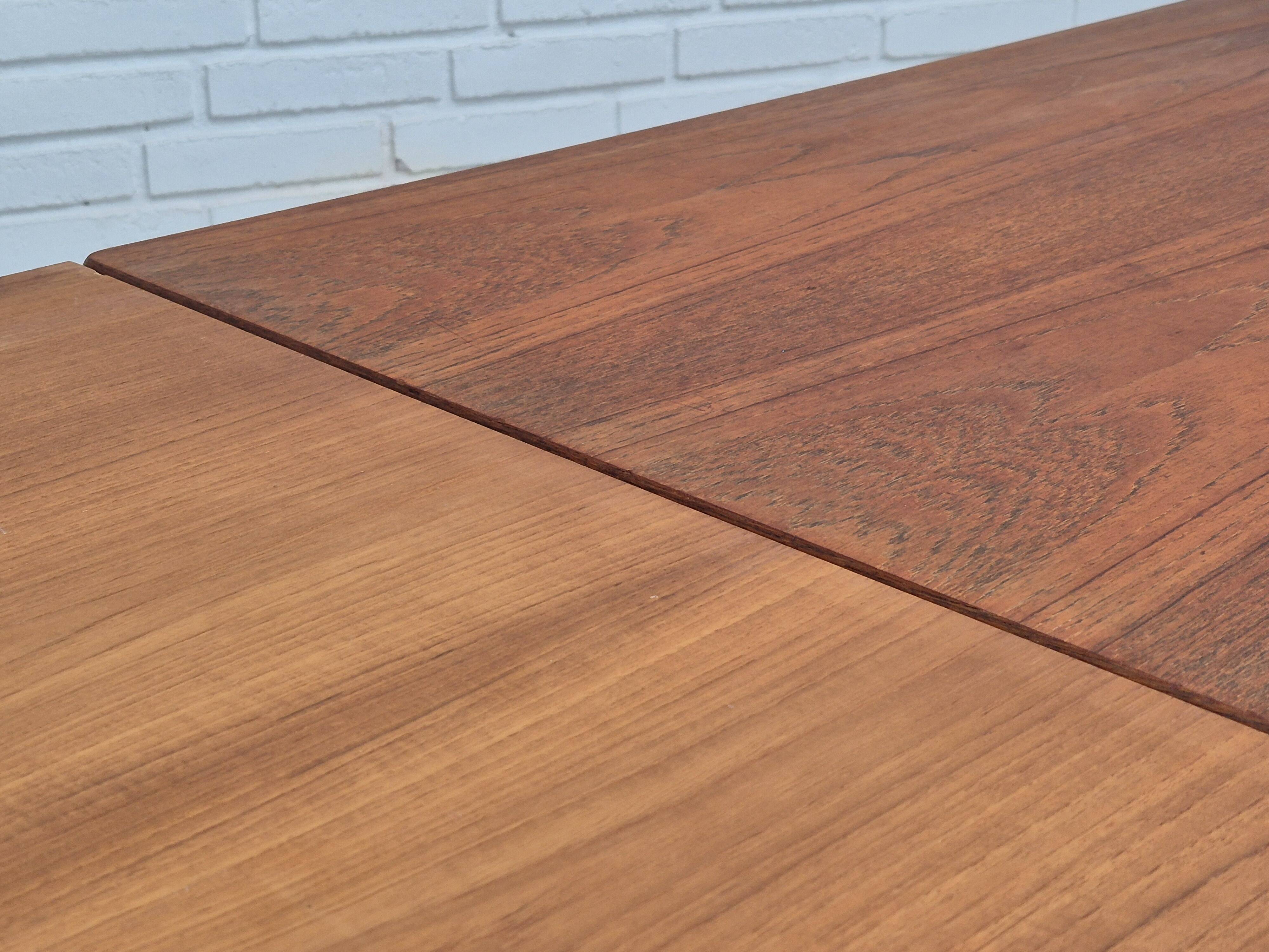 1970s, Danish foldable dining table, teak wood, original condition.