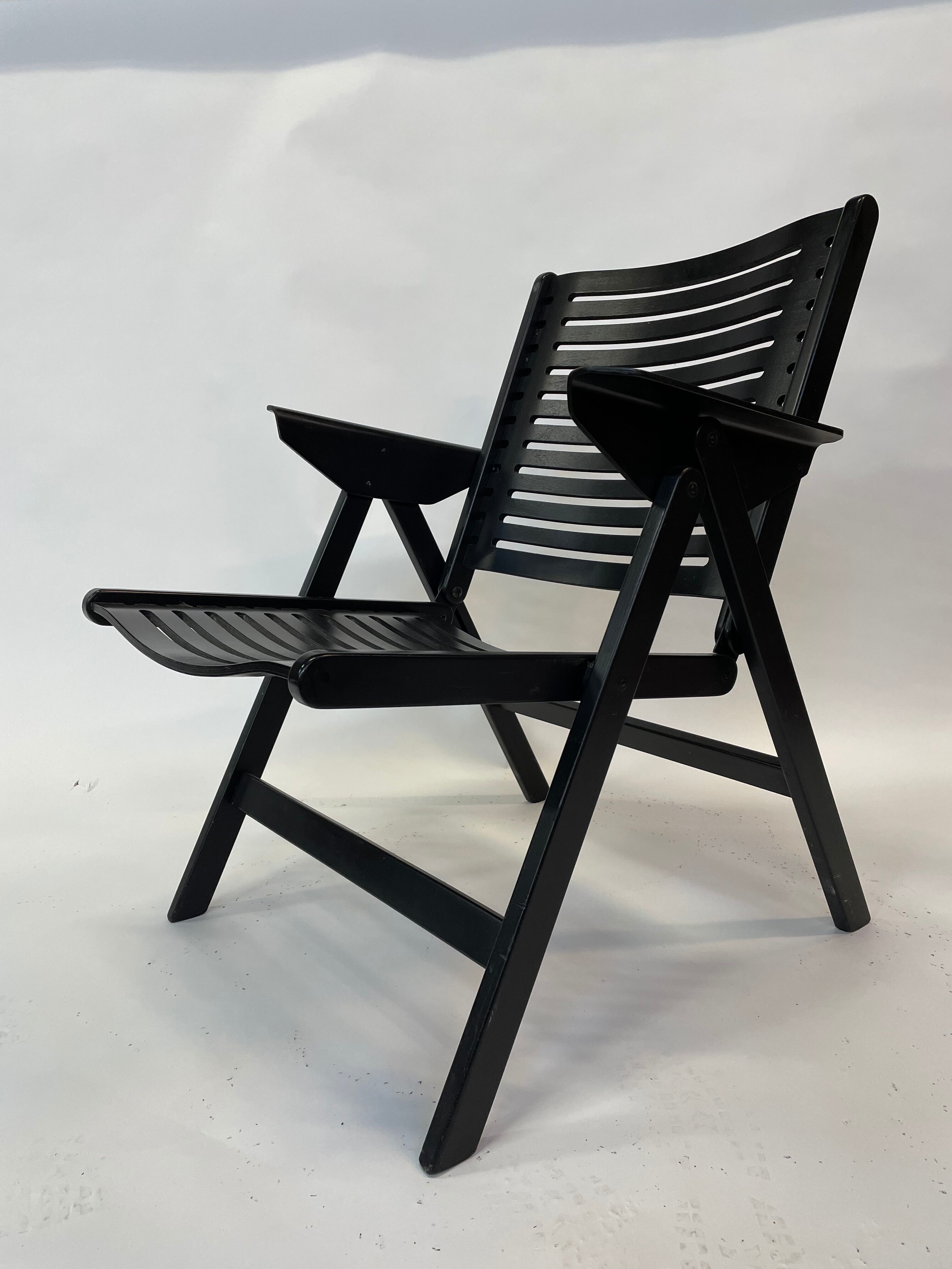 Niko Kralj Slovenian Rex Plywood Folding Chair for Stol 1950s in Black