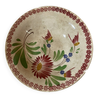 Grigny Terracotta Flowered Compote Dish