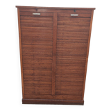 old double filing cabinet with curtains in oak professional furniture