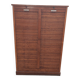 old double filing cabinet with curtains in oak professional furniture