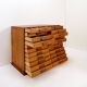 Vintage 22-drawer wooden flat filing cabinet, handmade