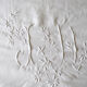 Antique linen sheet embroidery and monogram