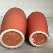 Pair of asymmetrical coral vases Bay Germany