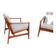 Vintage Thonet teak armchair, retro 1960s–70s style.