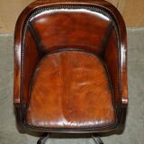 Restored leather captain's or director's chair