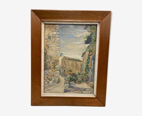 Aquarelle encadrée