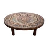 Coffee table lava stone