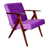 Vintage armchair like VAR purple velvet - 2 pieces available