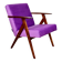 Vintage armchair like VAR purple velvet - 2 pieces available