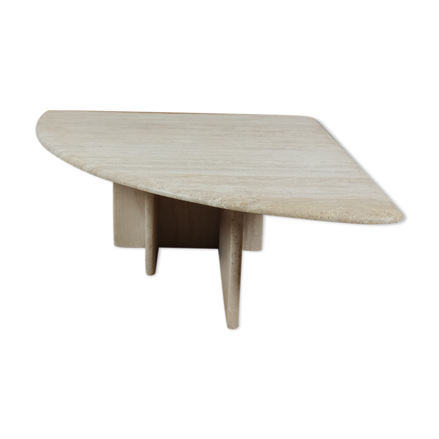 80s travertine coffee table