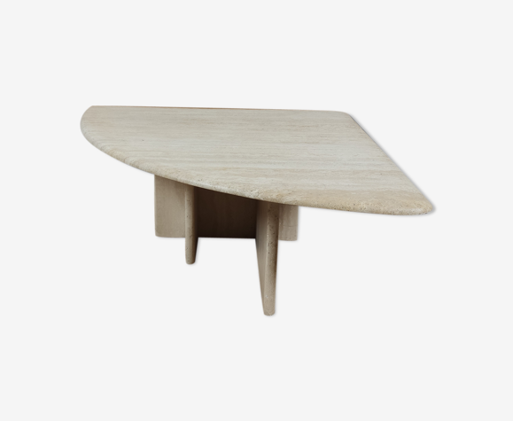 Table basse travertin années 80