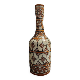 Vase vintage céramique Maroc Safi signé