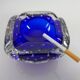 Blue Sommerso Murano Glass Ashtray, Italy, 1960s