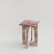 Table d'appoint en marbre rose "BOND"