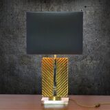Lampe de table en laiton massif 1970