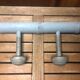 Ancienne patère porte manteau mural x2 bois gris vintage #a417