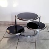 Round coffee table with 3 tiers, 1970s-80s