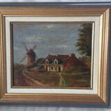 Oil on canvas signed - Moulin de Lancieux (Dinard)