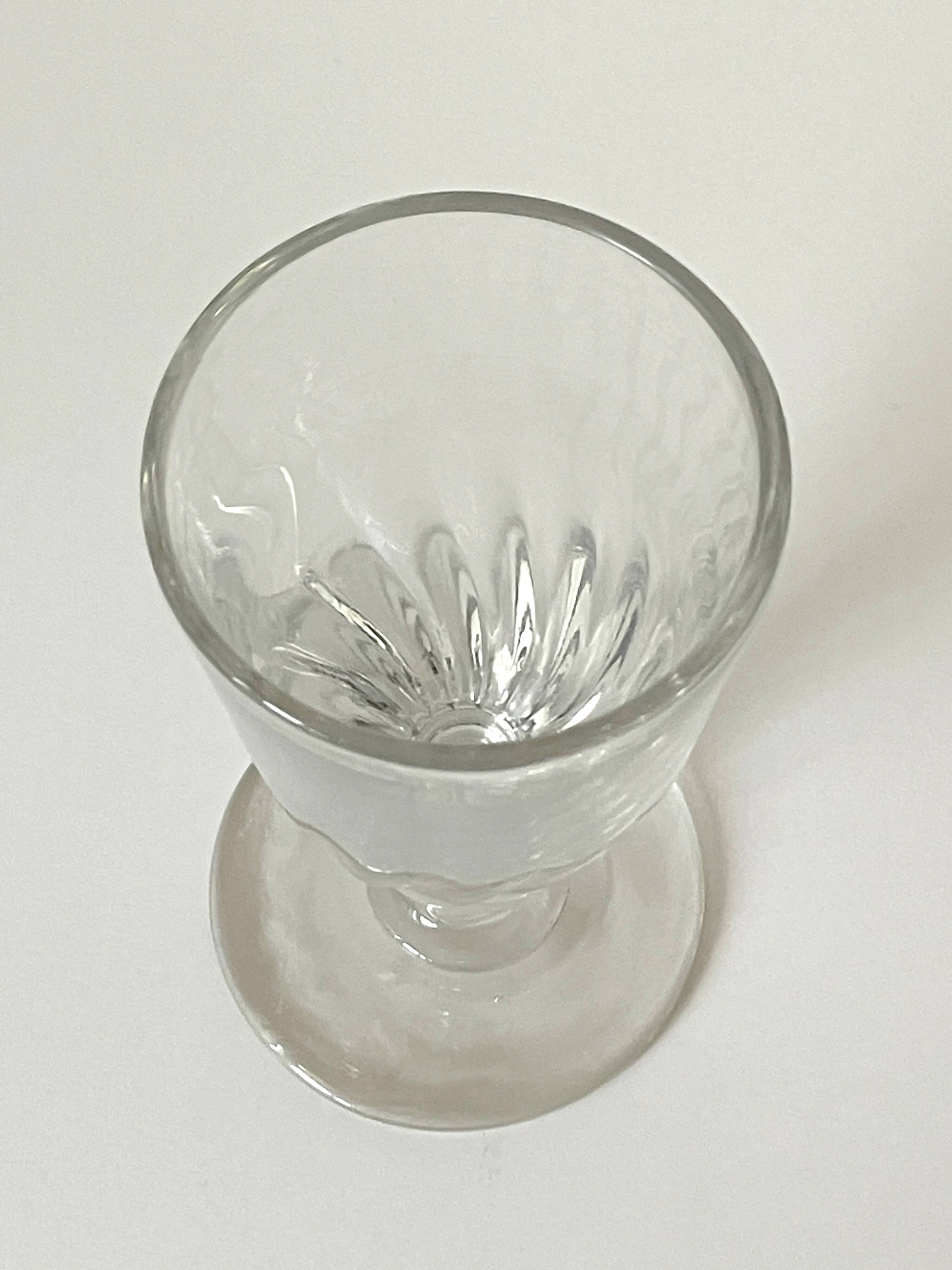 old absinthe stemmed glass, 1900, 19th century, mouth blown