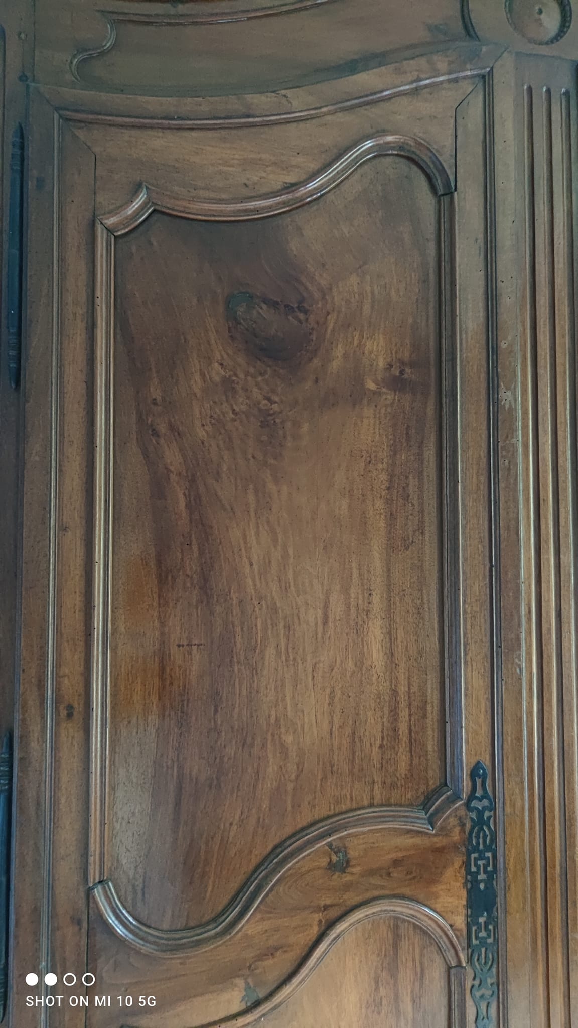 Large Louis XV style gendarme's hat-shaped wardrobe