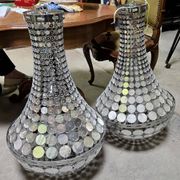 Pair of hot air balloon chandeliers designed in the late 20th century.
