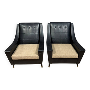 Paire de fauteuils erton