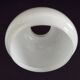French vintage set of 4 white opaline glass lantern-style replacement shades.