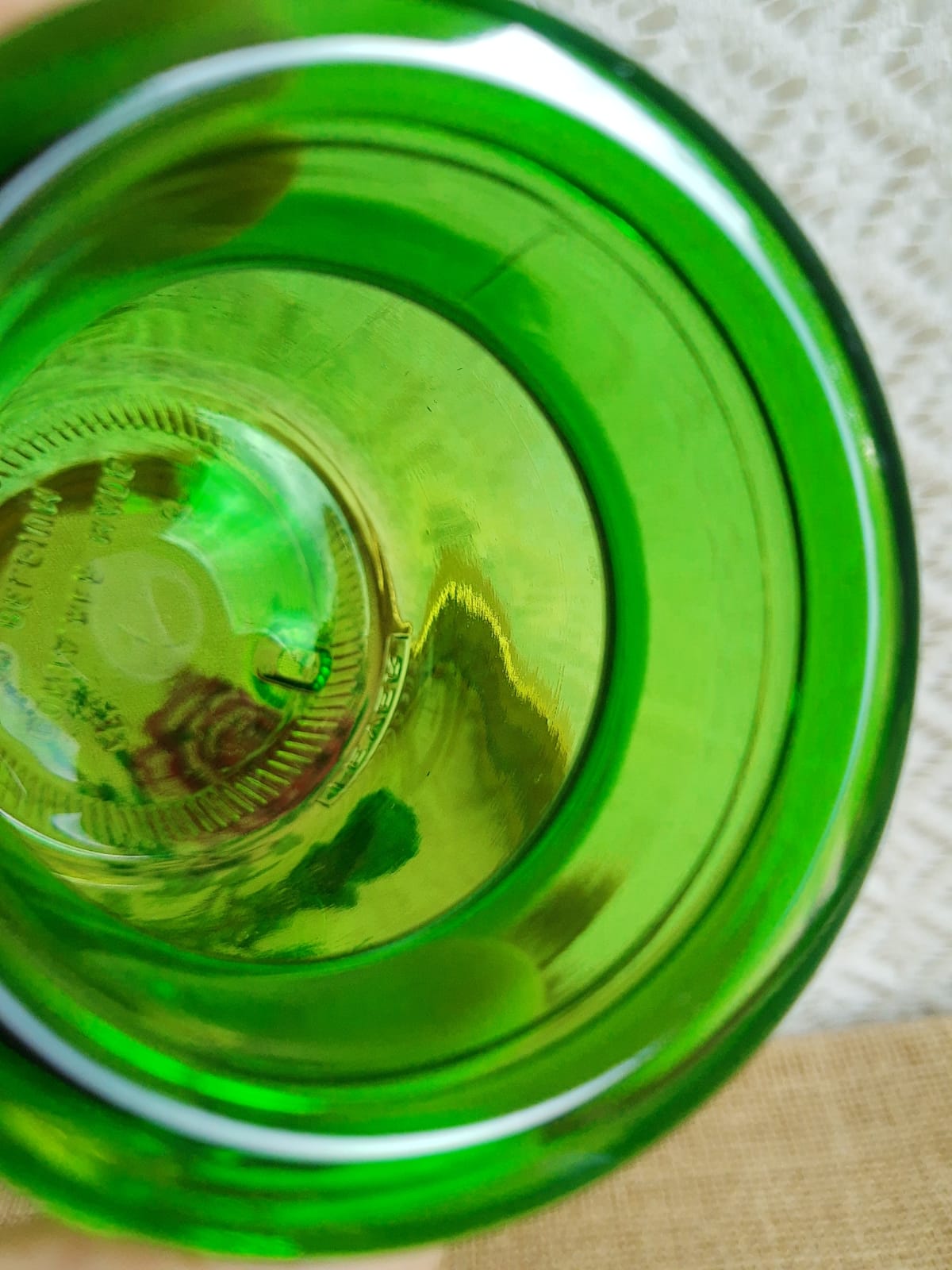 Green apothecary jar jar Old Sunrise