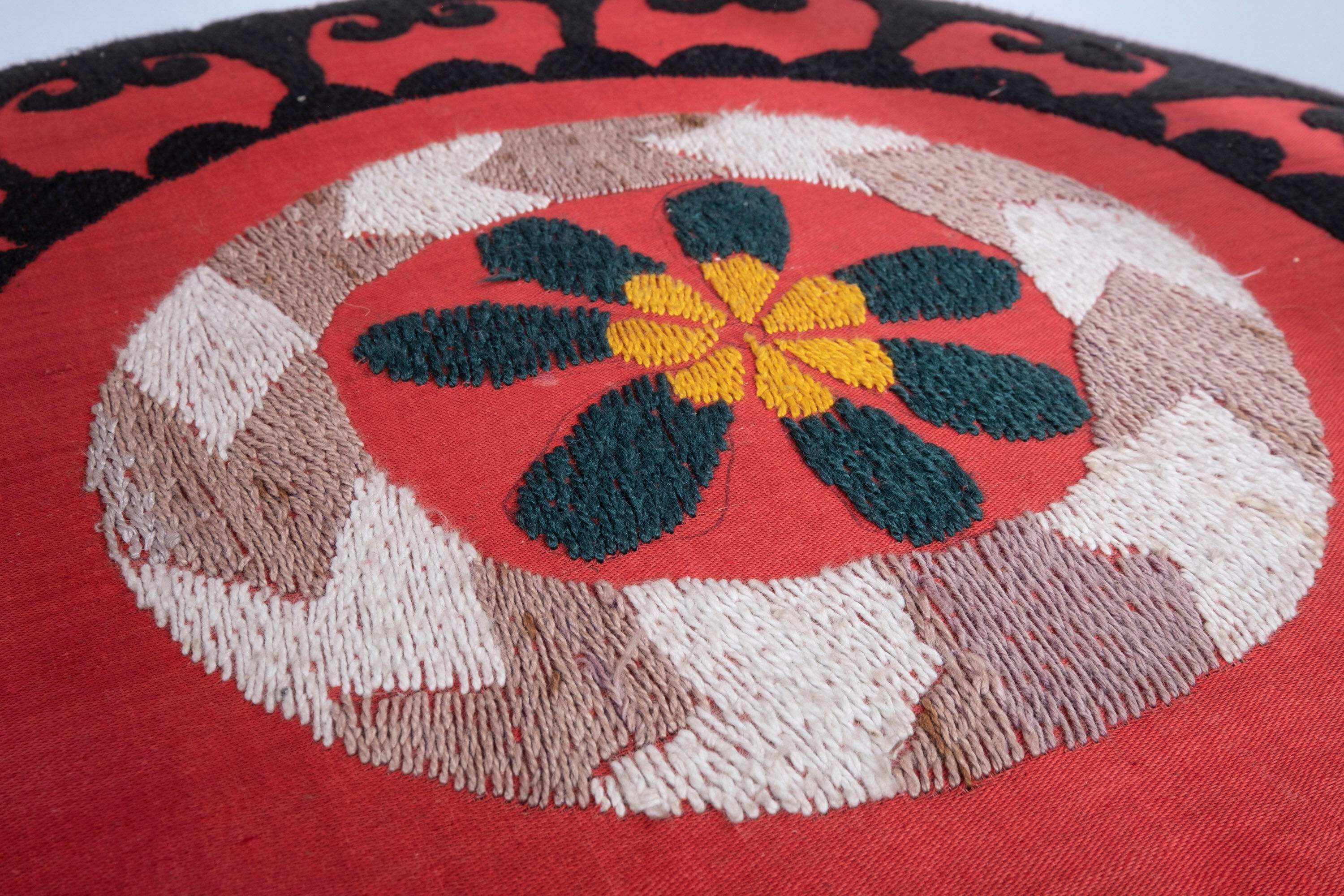 Bohemian chair, Suzani embroidery armchair with bergere style