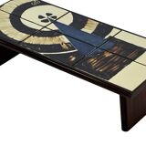 Vintage plant table small side table with rosewood tiles