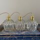 Trio of suspension in electrified chiseled glass to nine