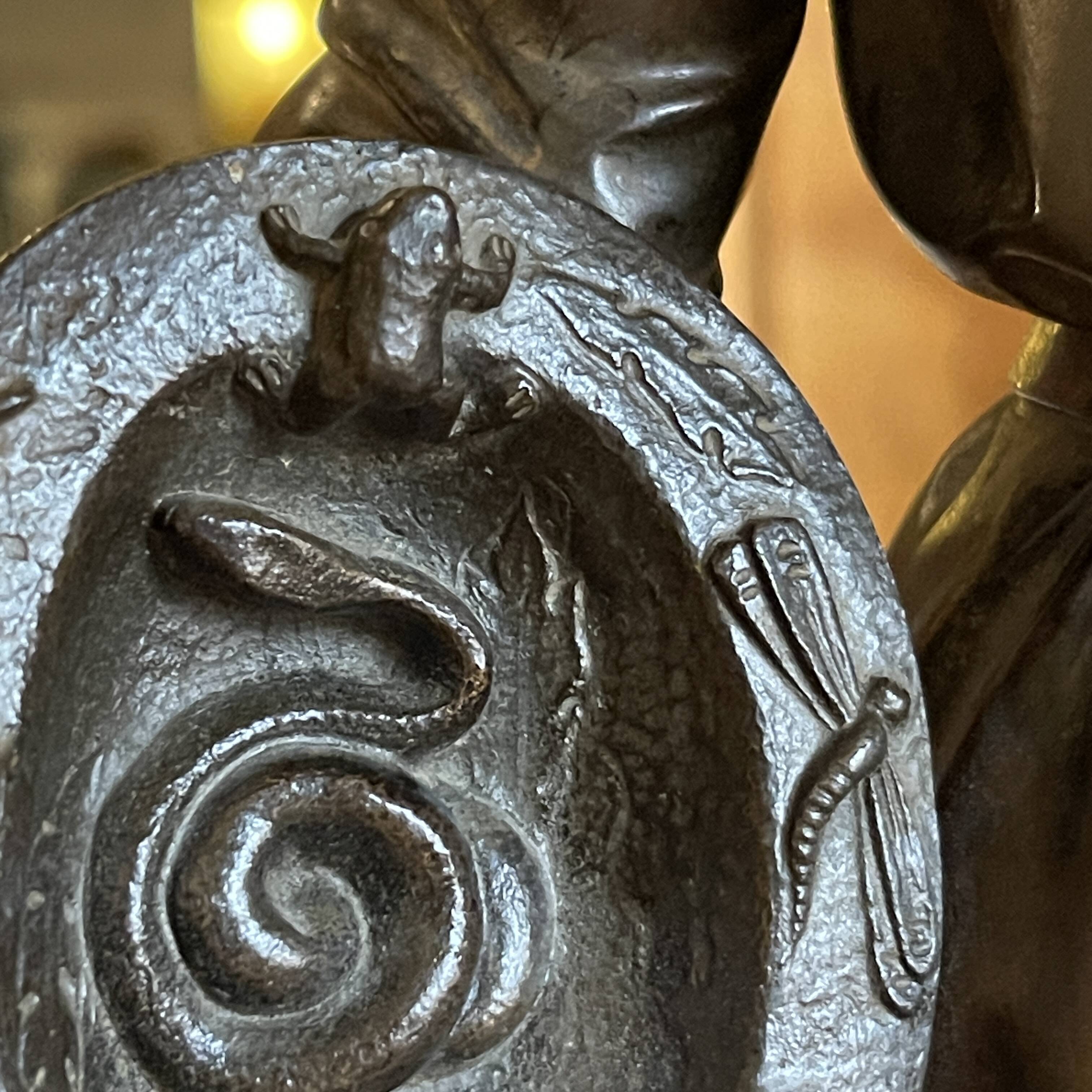 'The Ceramist Bernard Palissy' By Vittoz Bronzier, Bronze Sculpture