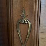 Art Deco style walnut mirrored wardrobe