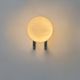 Pair of vintage wall lights, chrome metal and opaline, France, 1960.
