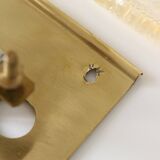 Glass and brass wall light by Carl Fagerlund for Orrefors, 1960.