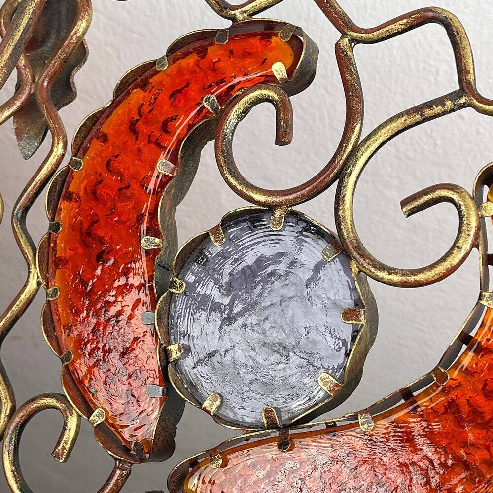 Lustre en métal et verre de Murano par MM Lampadari, années 1990