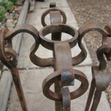 Old wrought iron fireplace accessories