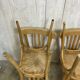 Série de 6 chaises bistrot en bois courbé