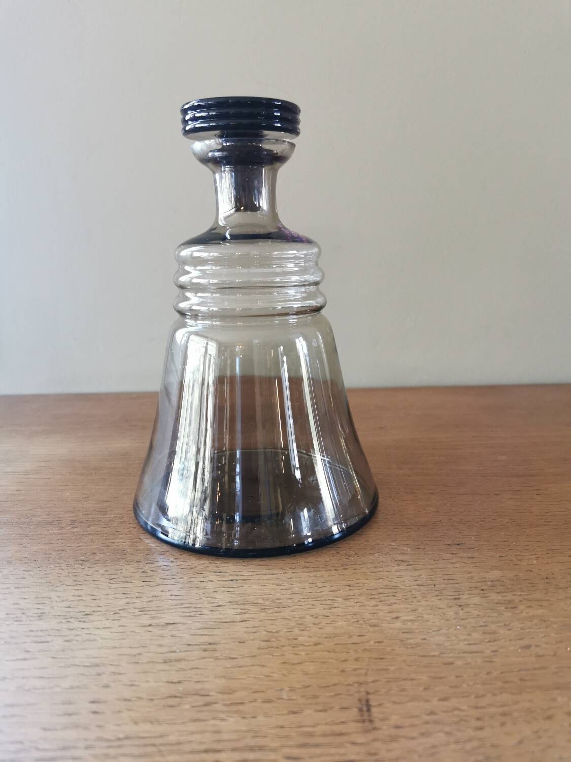 Art Deco smoked glass carafe
