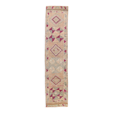 3x11 pale orange turkish vintage runner rug 75x332cm