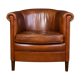 Chaise club en cuir de mouton
