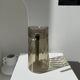 Carafe en verre fumée vintage striée