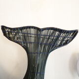 Vintage giant whale wicker storage box