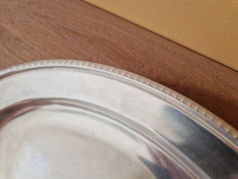 Christofle - Oval serving platter model Maritime Company silver-plated metal