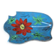 Assiette vide poche en céramique peint à la main motif fleur
